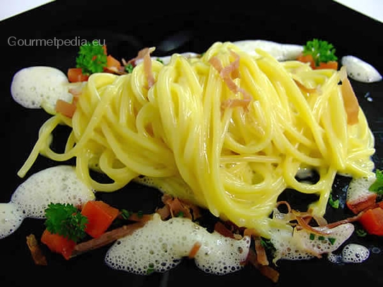 "Spaghetti" pasta carbonara