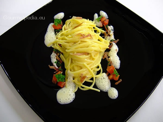 "Spaghetti" pasta carbonara